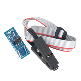 烧录夹 SOP8转DIP8 300mil 25系列16脚芯片专用夹 烧录座 夹子线