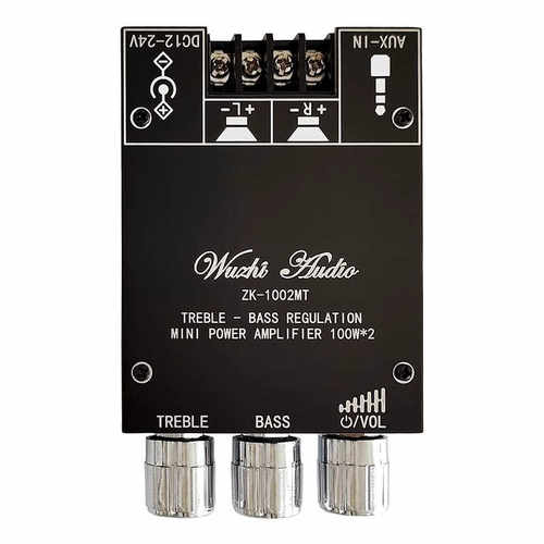 ZK-1002MT 100W*2高低音调立体声双声道蓝牙音频功放板模块