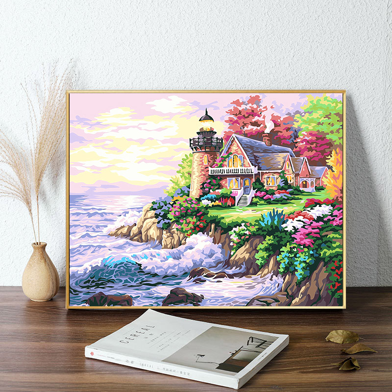 萨文diy数字油画手工填充油彩画