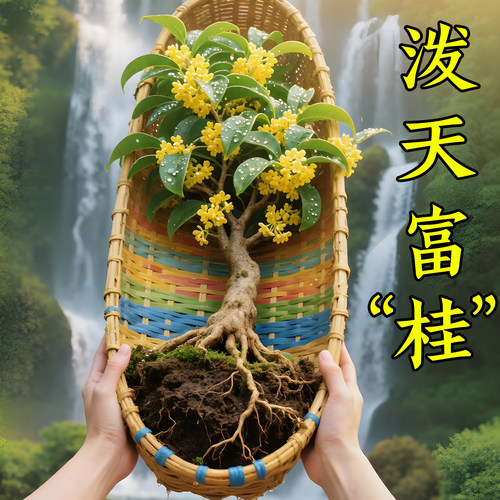 【不活包赔】水培桂花树苗带花苞