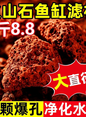 火山石鱼缸专用水族垫底砂生态造景大块火山岩颗粒古法养鱼过滤材