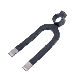 二齿钉耙加厚大号铁耙子赶海园艺农具松土锄头地耙地翻土两齿长柄