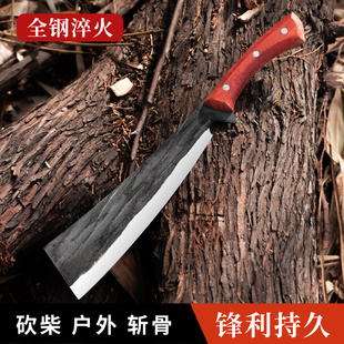 砍柴刀户外柴刀锻打锰钢砍树刀劈柴刀丛林开路刀家用户外砍刀