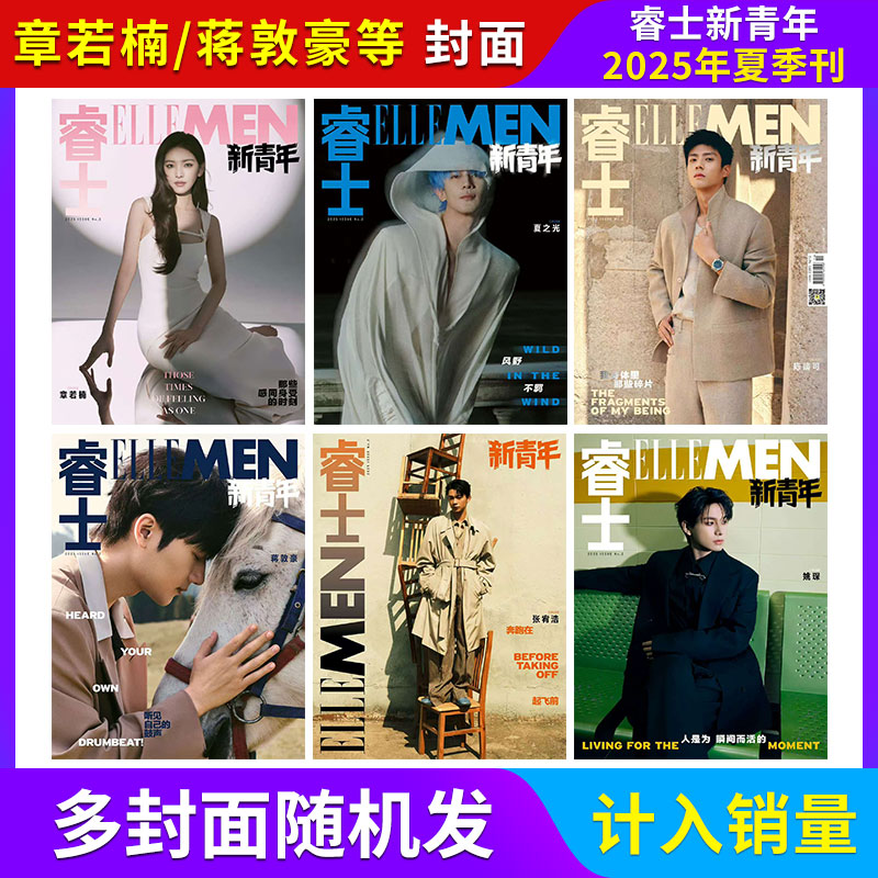 章若楠/夏之光/蒋敦豪封面】ELLEMEN睿士新青年杂志 2025年夏/春季刊 王安宇/刘宇/那尔那茜计入销量 潮流男士搭配杂志期刊