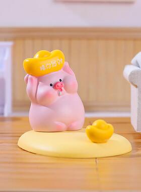 创意新品猪囡囡手机支架打工人办公桌面可爱装饰品线下精品店热卖