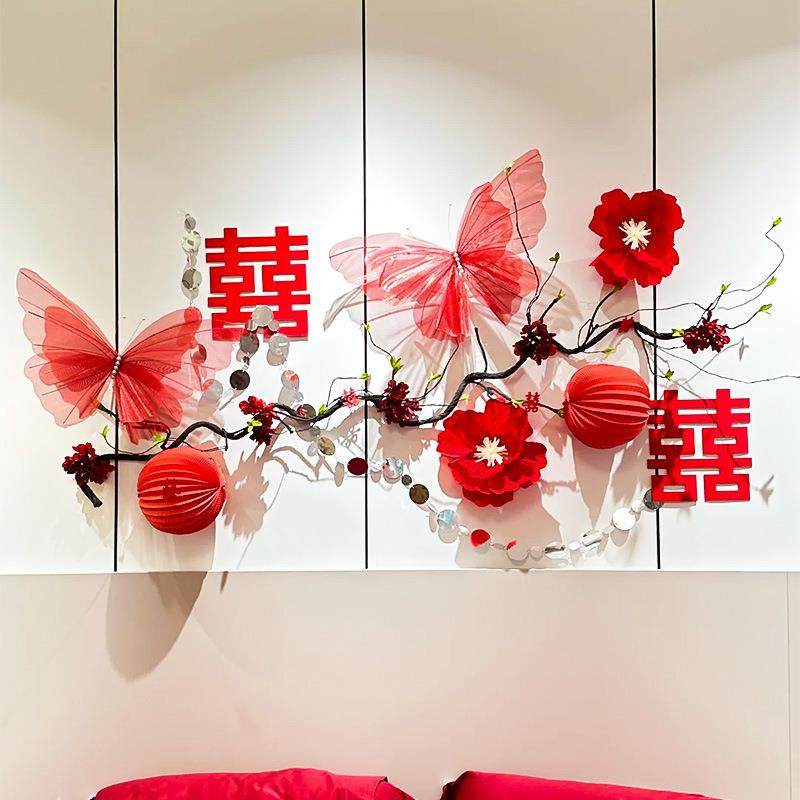 结婚幻彩蝴蝶婚房布置立体纱花摆件真丝花婚礼晨袍拍照背景墙装饰,节庆用品/礼品,陪嫁用品套装,淘宝优惠券,粉丝福利购,淘宝优惠卷