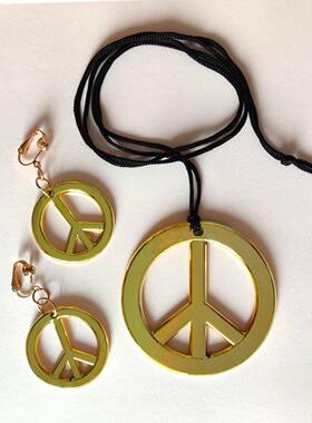 欧美流行狂欢节派对和平符项链万圣节圣诞节和平反战标志项链