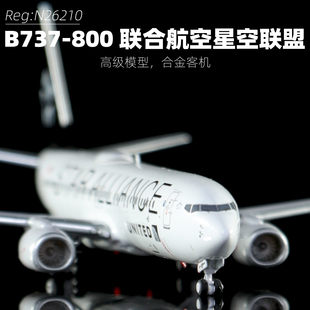 PandaModel合金模型飞机1:400联合航空737-800星空联盟N26210礼物