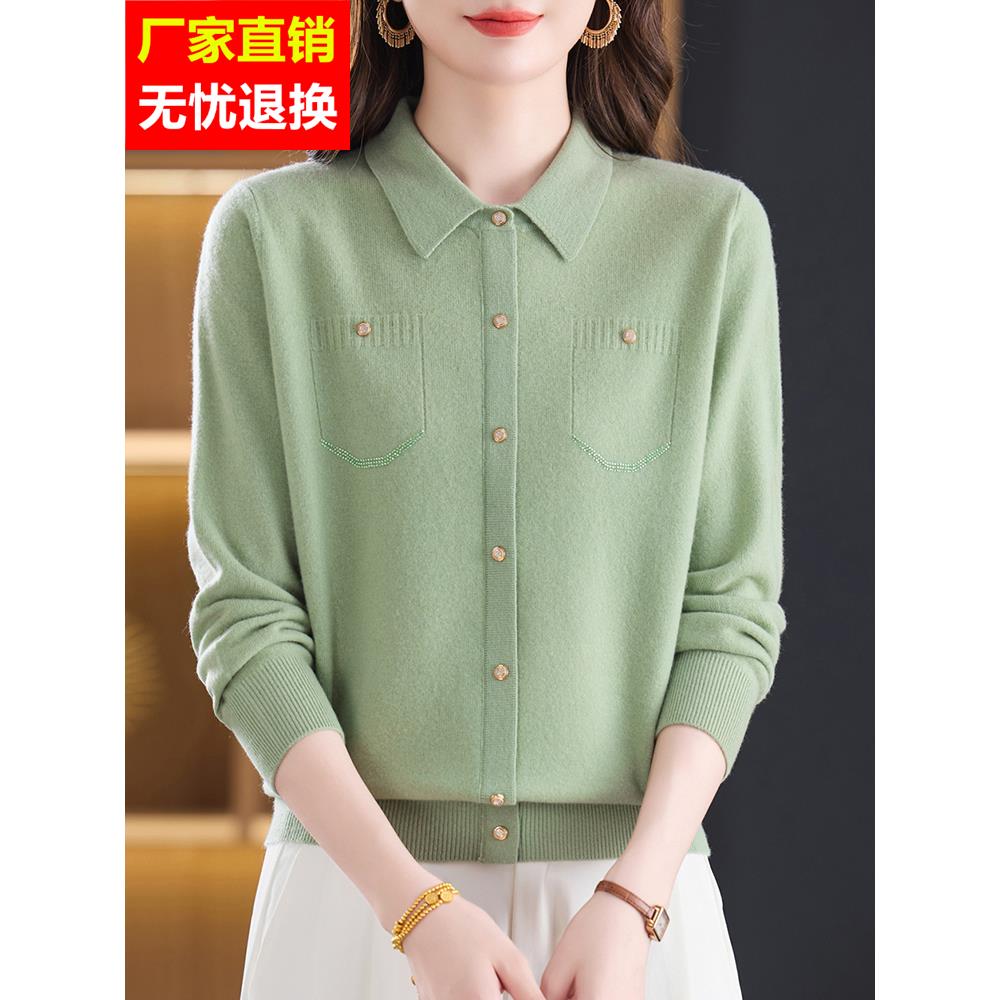 秋冬新款套头毛衣100%纯羊绒衫女宽松显瘦时尚减龄翻领羊毛衫上衣