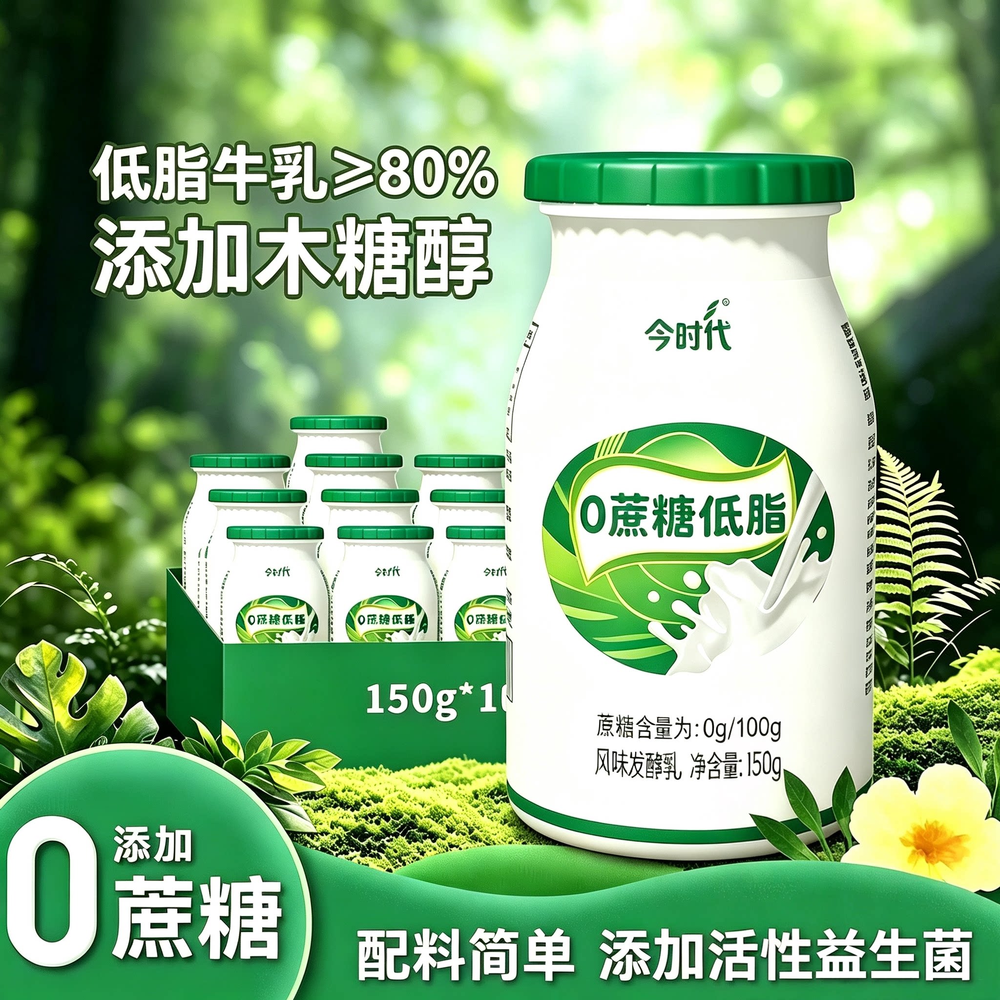 低脂无加蔗糖酸奶糖尿饼病人吃的无糖精零食糖尿人专用食品大全控