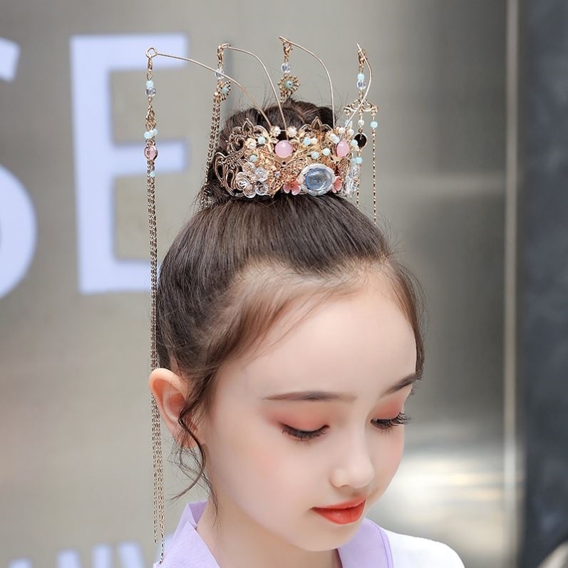 汉服头饰女童夏装饰配件夏季扎头发儿童古风仙女宝
