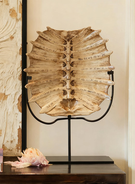 新中式甲骨文玄关装饰摆件客厅轻奢高档茶几样板房书房