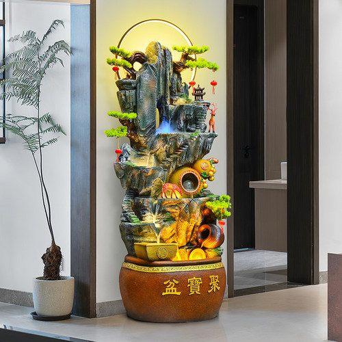 假山石头造景生财流水成品摆件