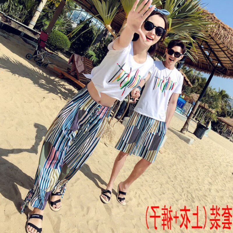 [singleton/Set optional]Sandy beach Couples dress summer Seaside Honeymoon men and women Beach T-shirt trousers suitin the Women's clothing/Boutique , T-shirt  category - from Buy2taobao.com to provide professional Taobao agent buy service