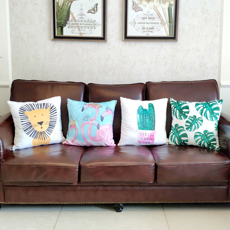 添言蜜语ins风北欧沙发火烈鸟仙人掌抱枕套45x45靠枕客厅飘窗靠垫|msdalam kategori rumah Fabrik, bantal/bantal - dari Buy2taobao.com untuk memberikan perkhidmatan ejen Taobao profesional membeli