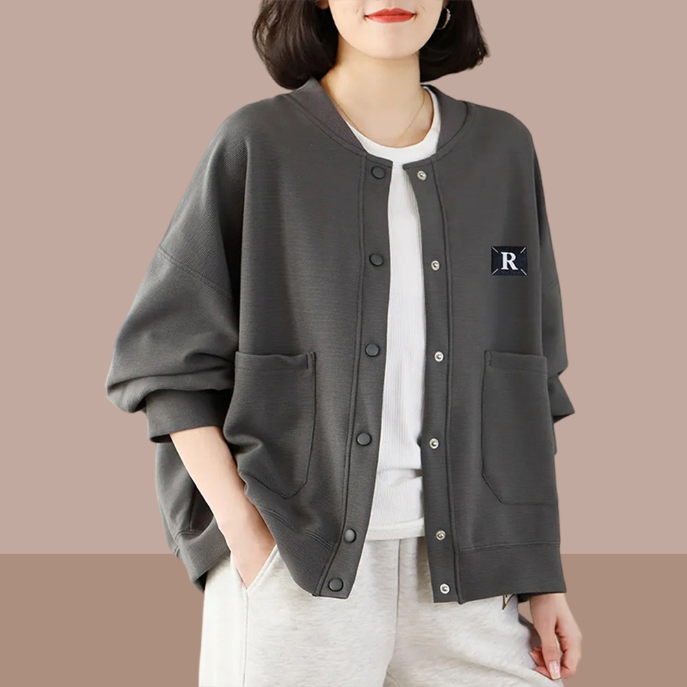 2024春秋季新款女士短外套开衫卫衣棒球服洋气夹克上衣女装