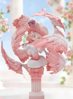 纯手工泡泡玛特天使序列dimoo天使绽放改娃diy摆件盲盒生日礼物