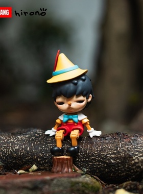 纯手工泡泡玛特小野匹诺曹改娃diy摆件盲盒礼物摆件生日礼物礼盒