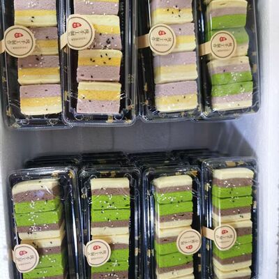 网红三色糕台州特色糯唧唧温岭特色泽国二菜场发货时间联系加冰