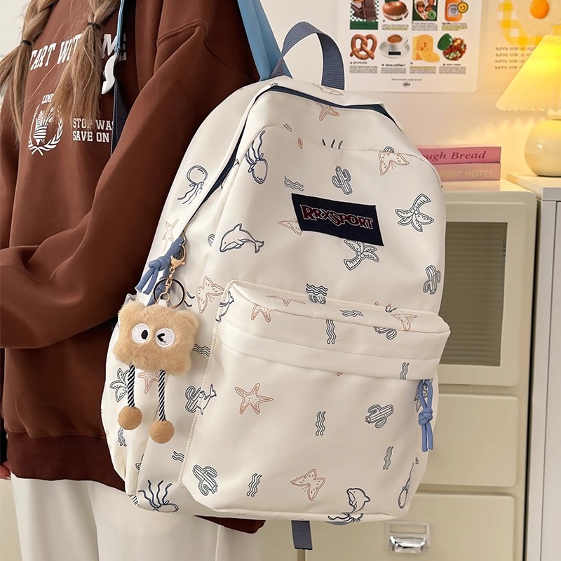 香港IT HKins新款卡通初中生小学生书包女生高颜值大容量双肩背包