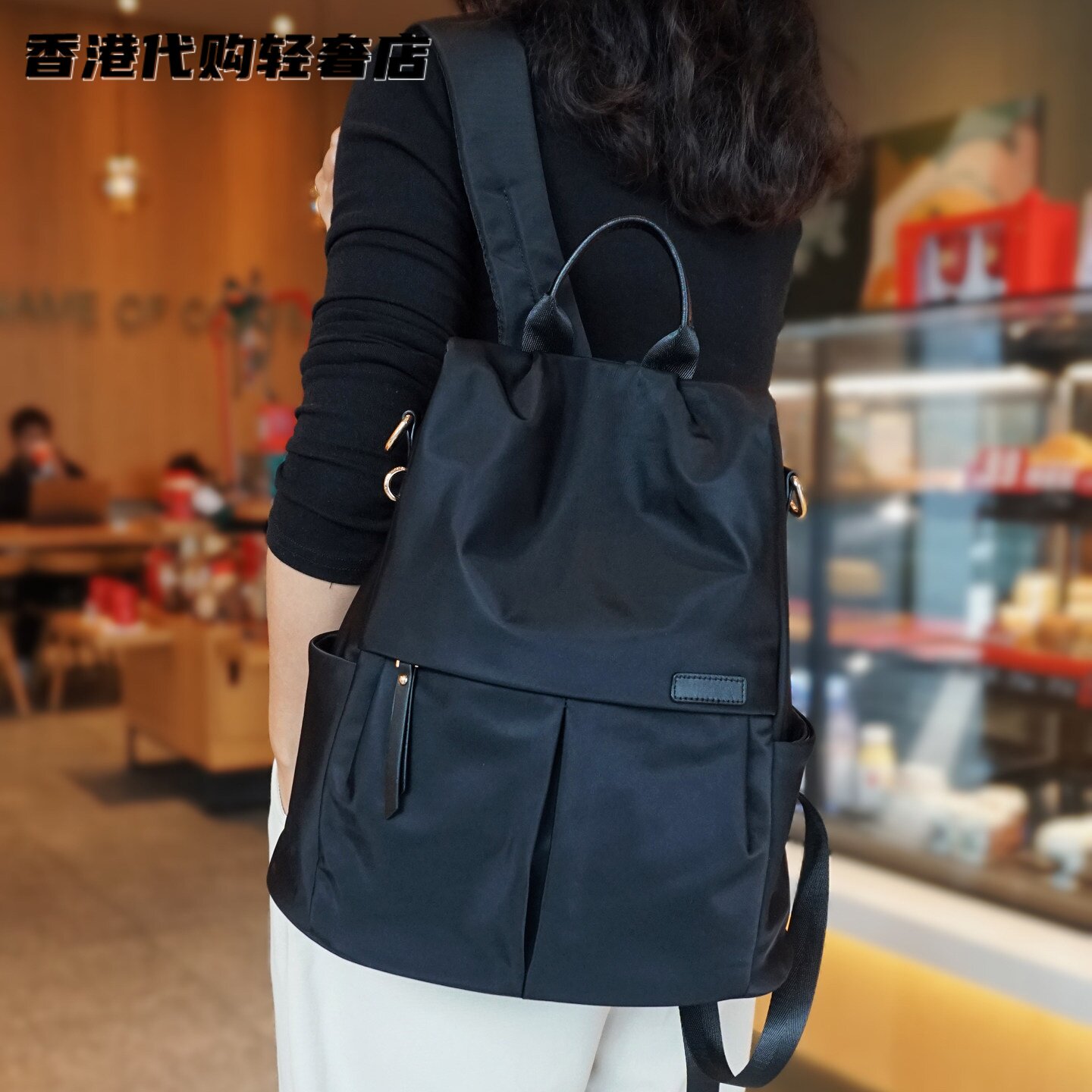 法国ZAMP高颜值大容量旅行防水休闲时尚轻便双肩背包女士通勤两用