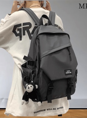 正品【MKDN】新款初中生书包护脊高中生双肩包超大容量旅游背包男