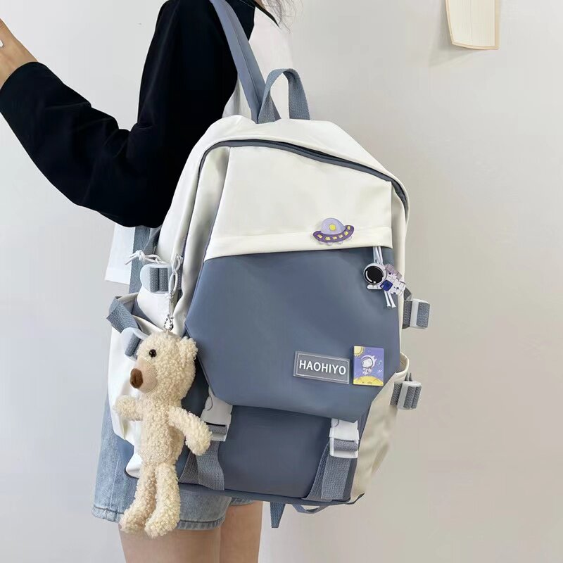 法国FMKgoyar女书包大容量通勤大学生电脑背包男校园原宿风双肩包