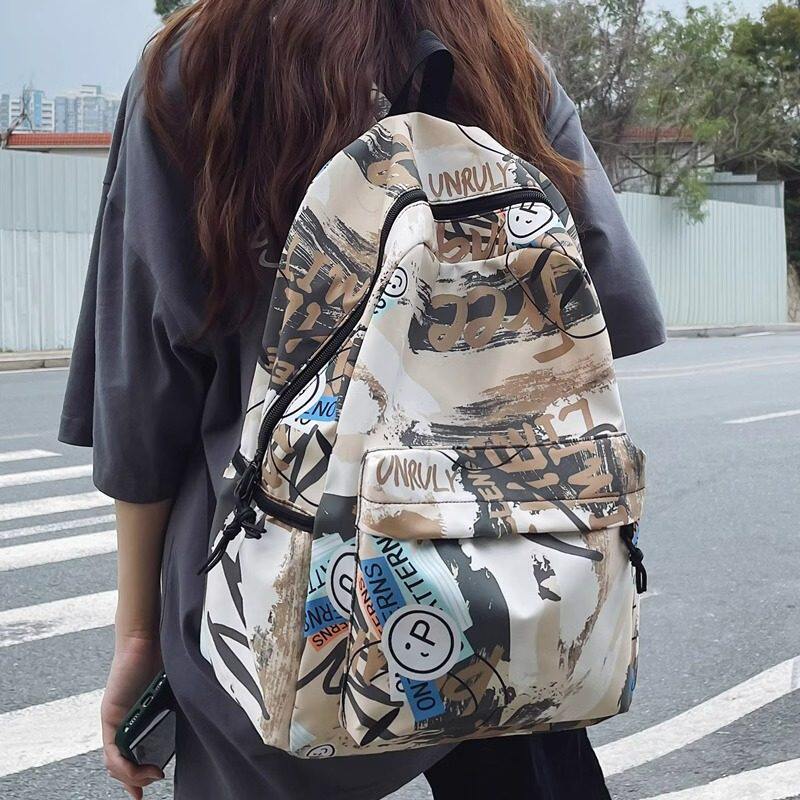 法国IT.onick书包女新款简约初中双肩包小众大学生设计感背包男