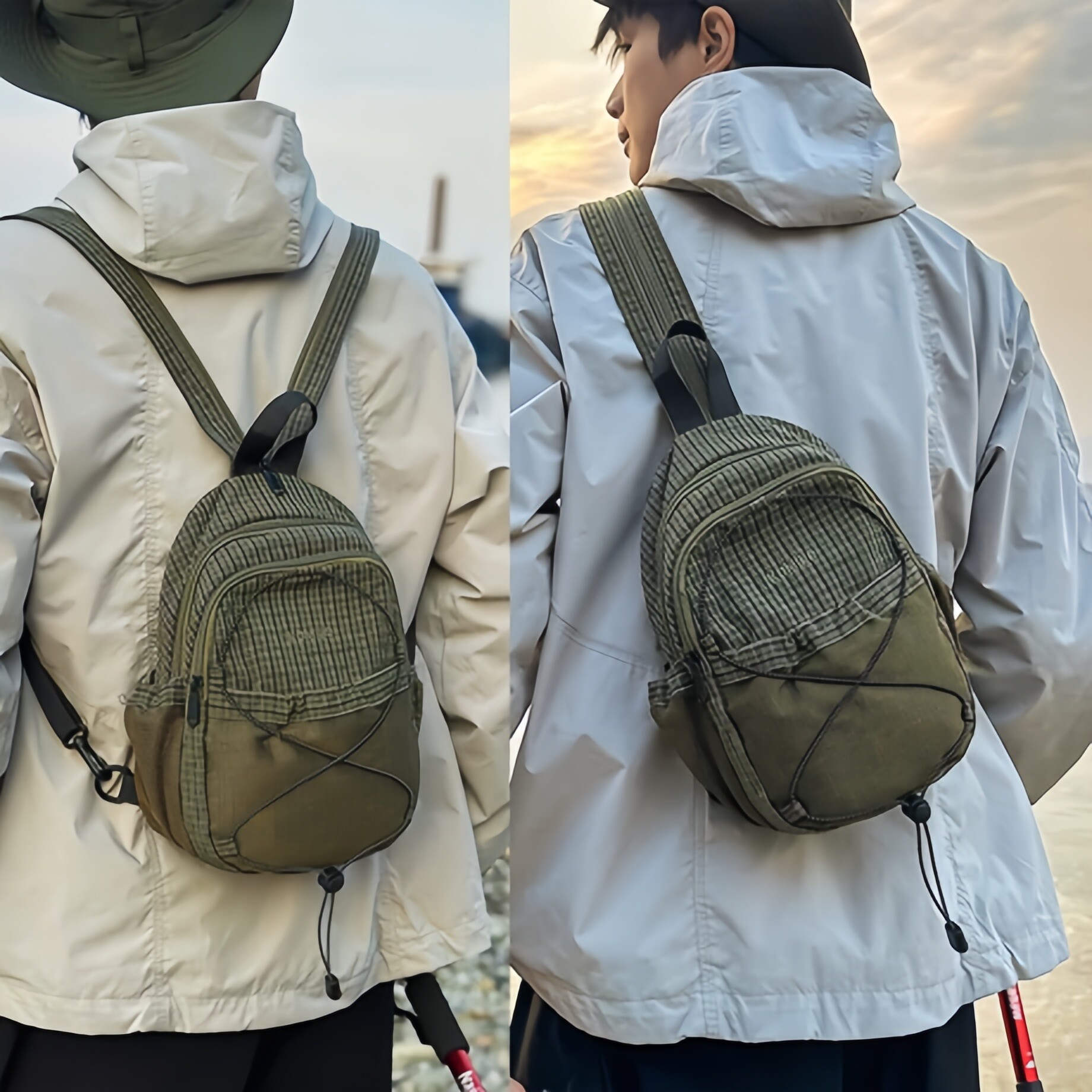 法国Colorin Kite胸包男女轻便运动斜挎包迷你户外徒步登山双肩包
