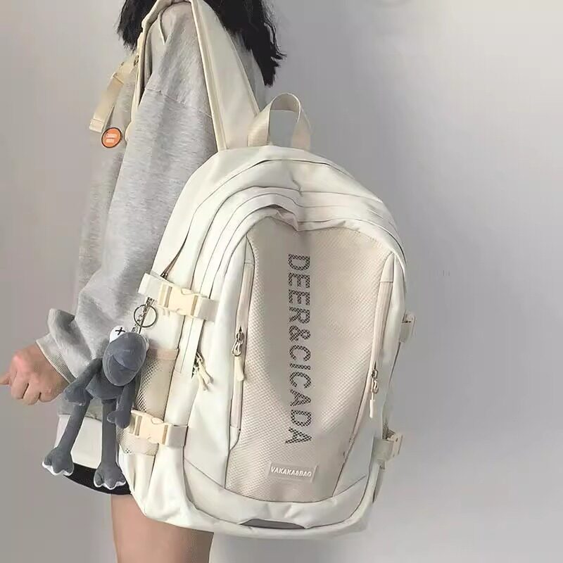 香港正品书包女大学生电脑背包2026新款旅行网红初中高中生双肩包