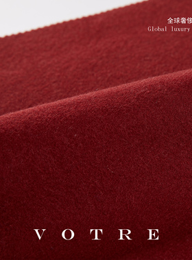 欧洲进口意大利COLOMBO奢侈品面料供应商双面纯羊绒面料高端 布料