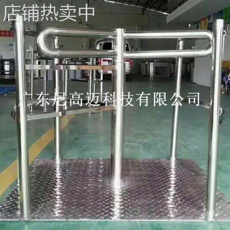 供应购物超市单向转闸 单项手动不锈钢旋转闸门 带底座免安装固定