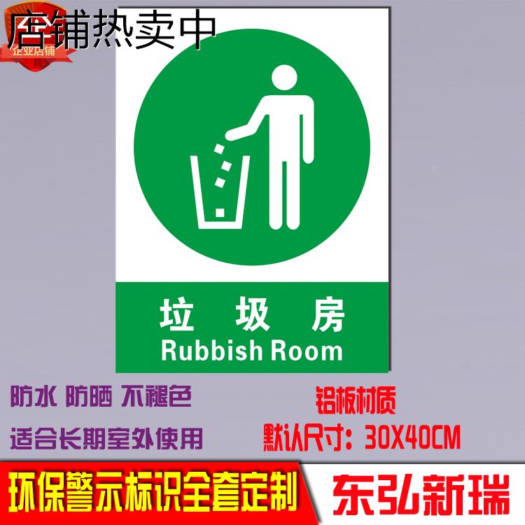 垃圾房存放 说明 标识环境保护标志 环保标志安全标识牌 全套定制
