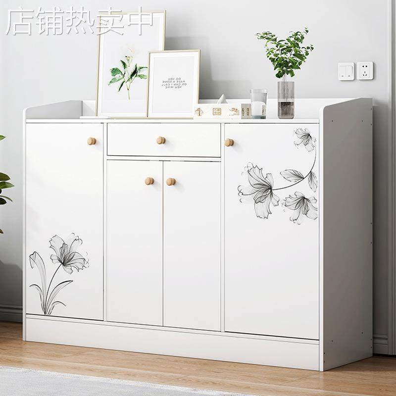家用鞋柜收纳柜门口简易多层鞋架简约现代门厅柜仿实木超薄储物柜