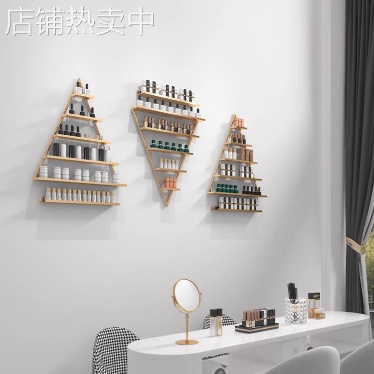 铁艺美甲架子壁挂三角型展示架美甲店墙上墙上置物架甲油胶收纳架