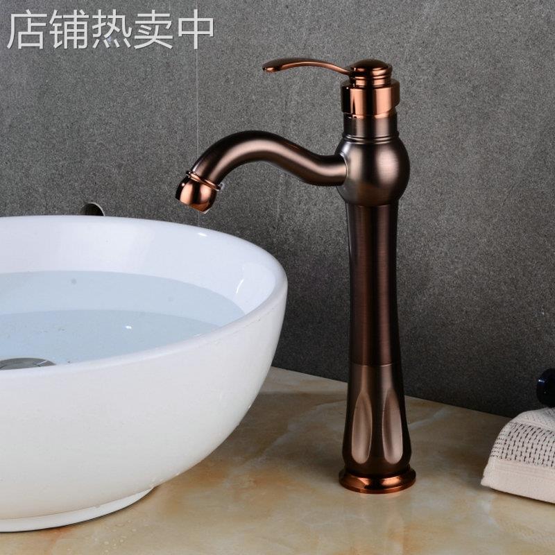 供应欧式水龙头 冷热水龙头 全铜仿古单把单孔欧式脸盆龙头