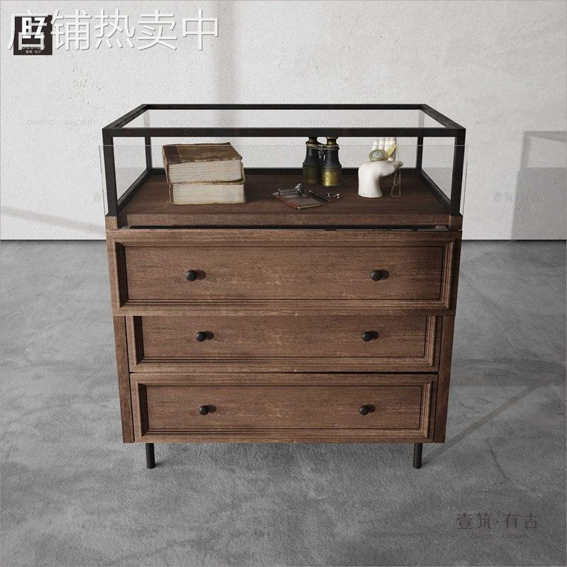 定制精品展示柜珠首饰柜多功能货柜带抽屉玻璃柜陈列柜复古欧式
