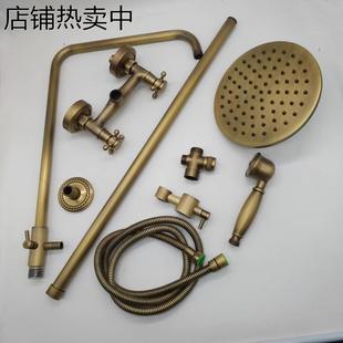 电话喷头淋浴配件花洒通用软管 卫浴仿古花洒单头手持淋头全铜欧式