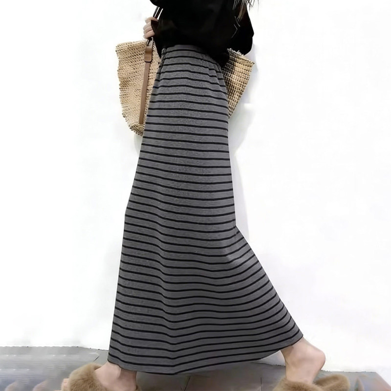 欧货高端定制灰色毛呢大码半身裙