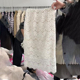 欧货高端定制米白色蕾丝大码 半身裙女2026早春新款 温柔风A字裙子