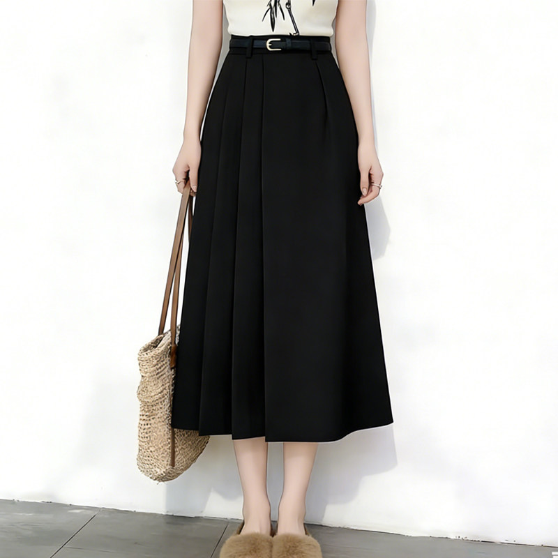 欧货高端定制黑色毛呢大码半身裙女2026早春新款高腰轻熟A字裙子,女装/女士精品,大码半身裙,淘宝优惠券,粉丝福利购,淘宝优惠卷