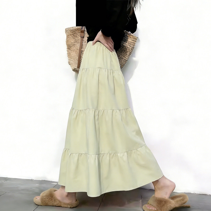 欧货高端定制浅黄绿色大码半身裙女2026早春新款温柔风多层蛋糕裙,女装/女士精品,大码半身裙,淘宝优惠券,粉丝福利购,淘宝优惠卷