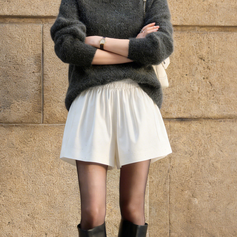 欧货高端定制白色亚麻大码阔腿裤女2026早春新款百搭慵懒风休闲裤,女装/女士精品,大码裤装,淘宝优惠券,粉丝福利购,淘宝优惠卷