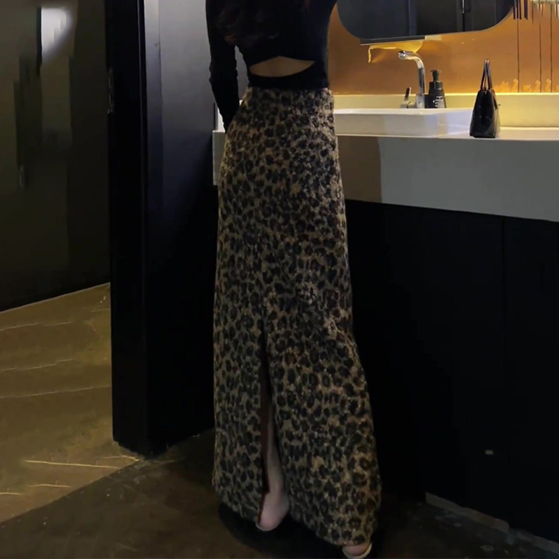 欧货高端定制棕色毛呢大码半身裙