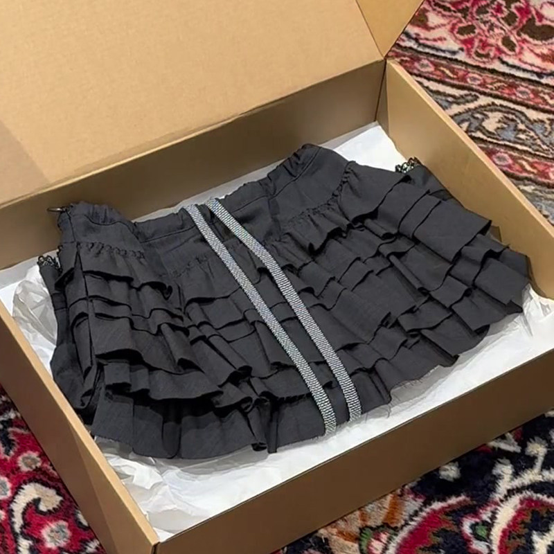 欧货高端定制深灰色大码半身裙女2025冬季新款加厚蓬蓬减龄蛋糕裙,女装/女士精品,大码半身裙,淘宝优惠券,粉丝福利购,淘宝优惠卷