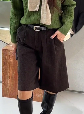 欧货高端定暗紫色松弛大码阔腿裤女2025冬季新款加厚慵懒风休闲裤