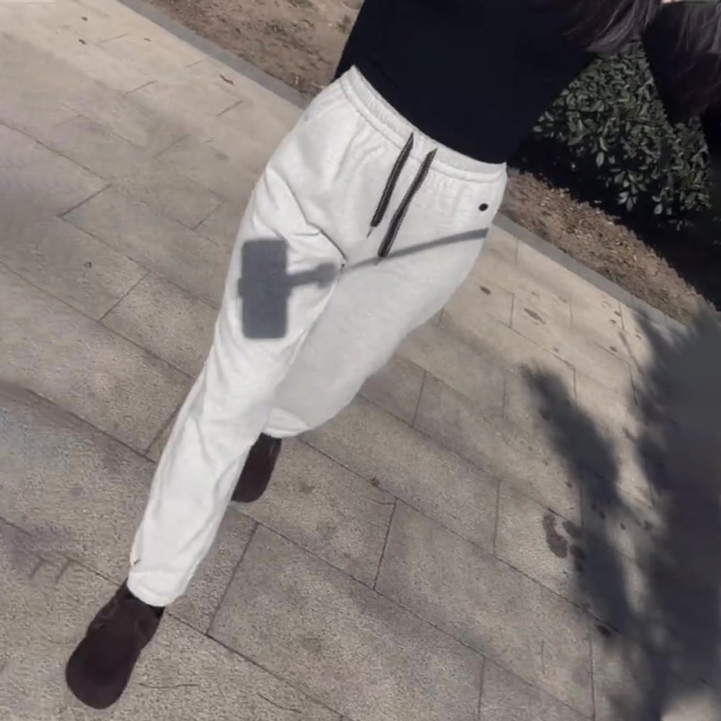 欧货高端定制白色毛呢大码阔腿裤