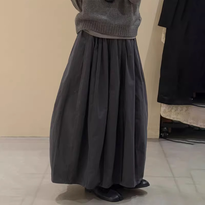 欧货高端定制灰色大码半身花苞裙2025冬季新款加厚减龄松紧腰长裙,女装/女士精品,大码半身裙,淘宝优惠券,粉丝福利购,淘宝优惠卷