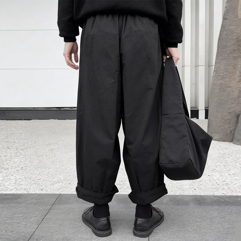 欧货高端定制黑色亚麻大码阔腿裤女2026早春新款卷边休闲灯笼裤子,女装/女士精品,大码裤装,淘宝优惠券,粉丝福利购,淘宝优惠卷