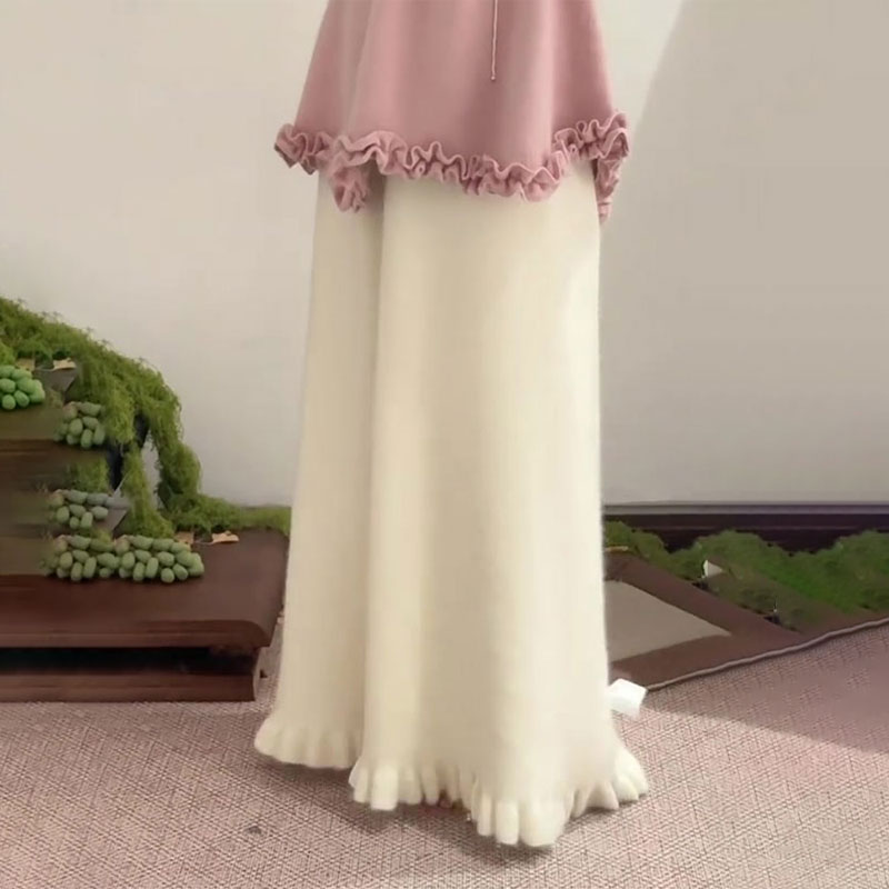 欧货高端定制白色大码半身裙女